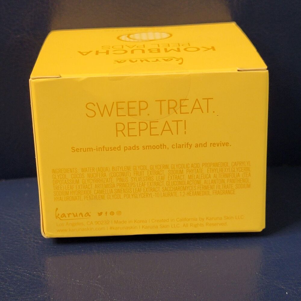 Karuna Kombucha Peel Pads 30 Ct Exfoliating Brighten Face Wipes NEW MSRP $38 - Picture 3 of 13